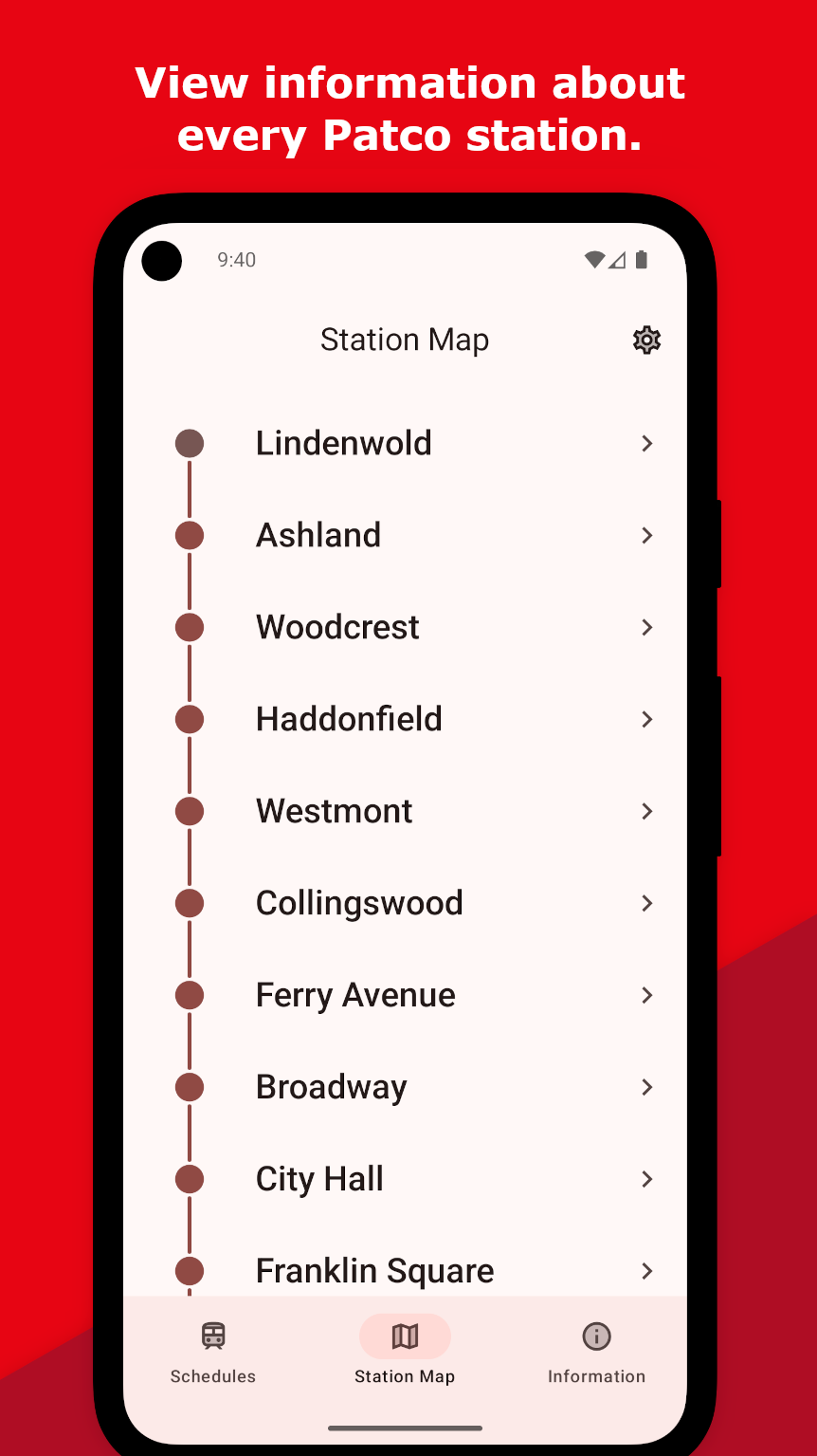 patco today trip map page image